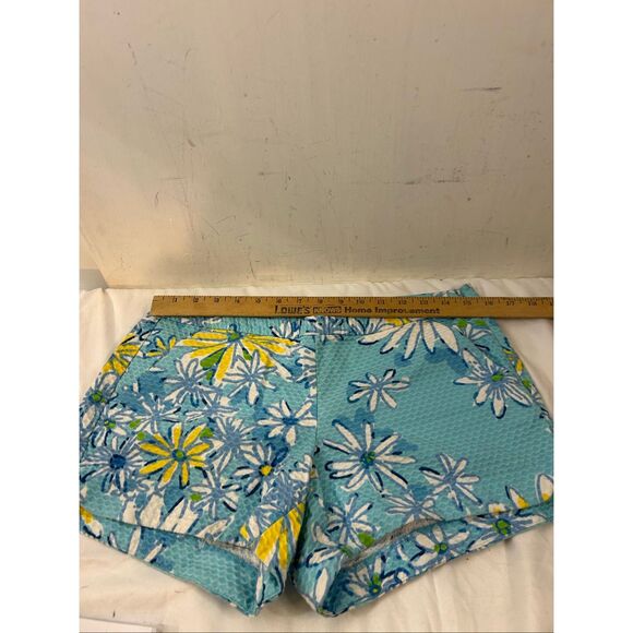 Lily Pulitzer Blue Yellow daisy shorts size 4 - Picture 8 of 10